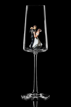 Свадебный бокал для шампанского Флюте. «Свадебный танец».
