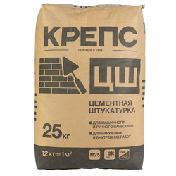 Штукатурка цементная Крепс ЦШ 25 кг