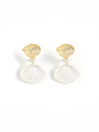 Серьги "Two Seashells" Bicolor