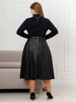 Юбка кожаная миди