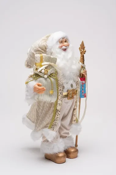 Дед Мороз Королевский в золотом наряде 30 см., ЕлкиТорг (ZS-S-21838-12)