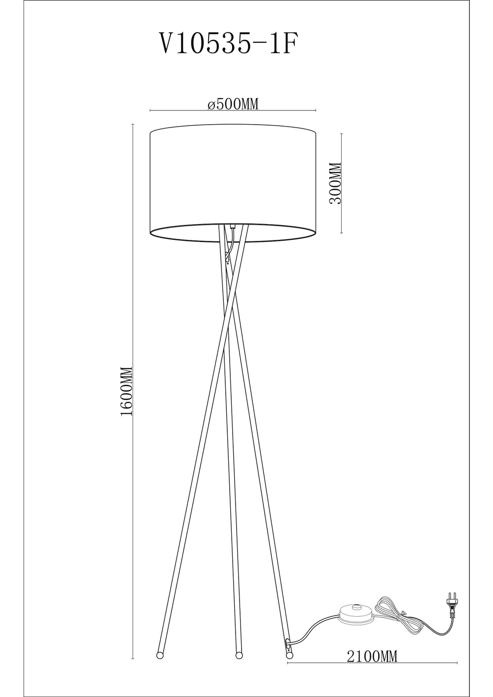 Торшер Moderli V11597-1F Palma