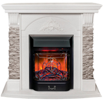 Каминокомплект Real Flame Athena GR WT с очагом Majestic Lux Black RC