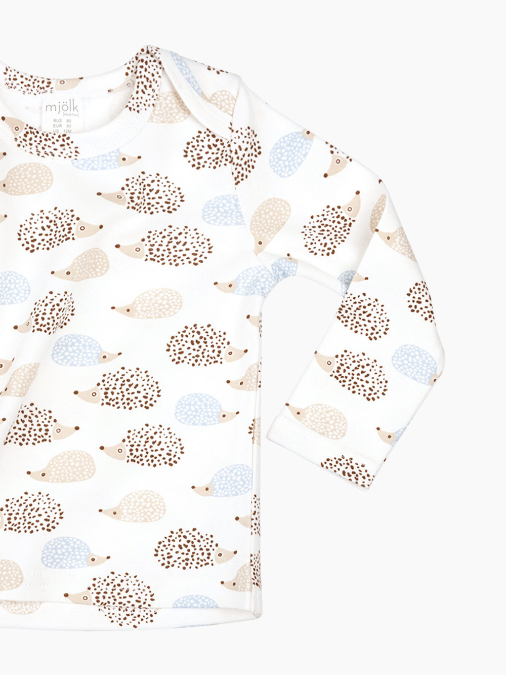 Футболка с длинным рукавом Mjölk Ёжики на экрю