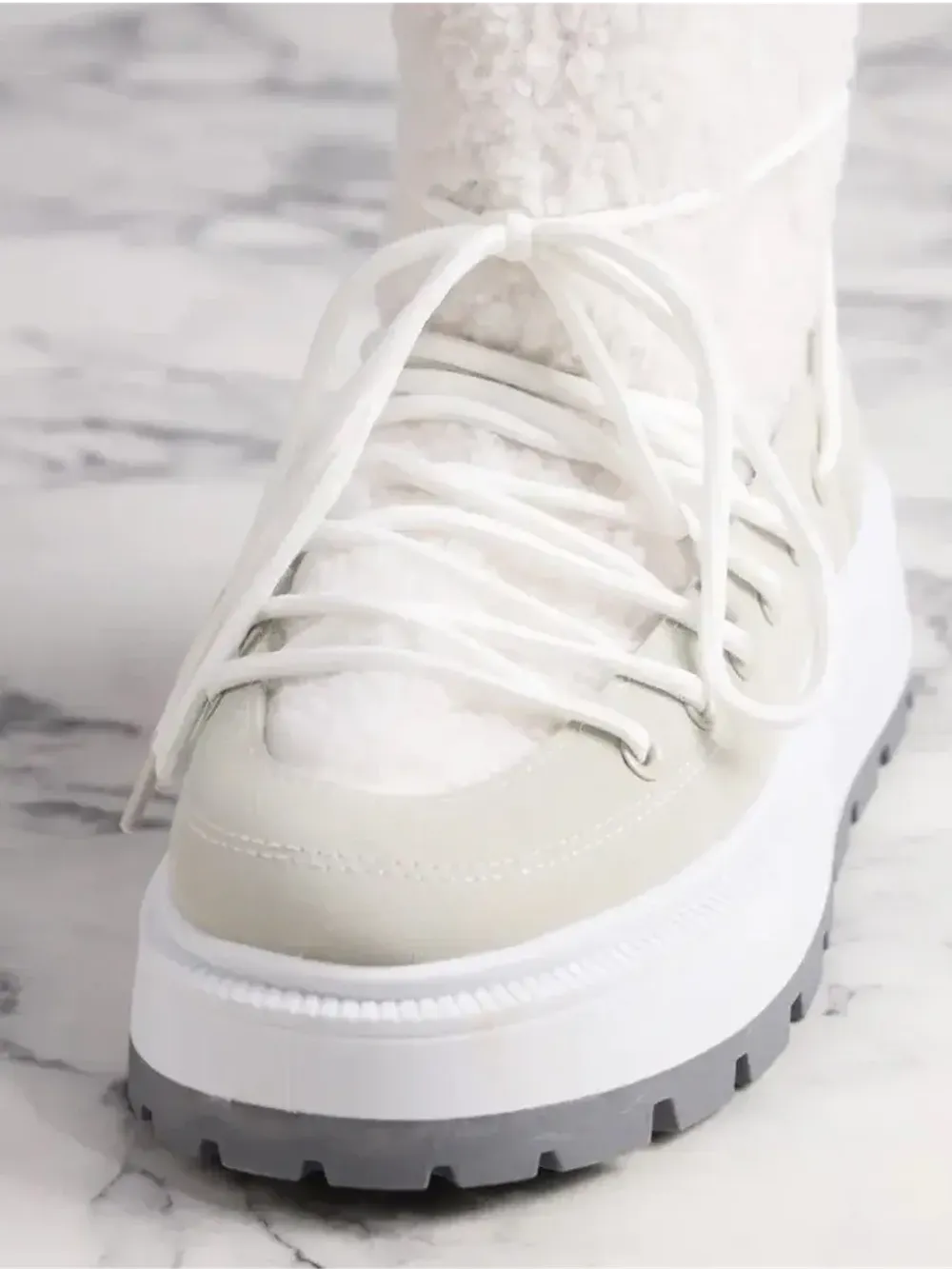 Зимние угги натуральный мех на платформе