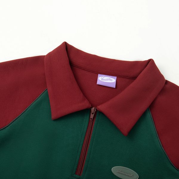 Толстовка College star бордовая / зеленая - фото 3