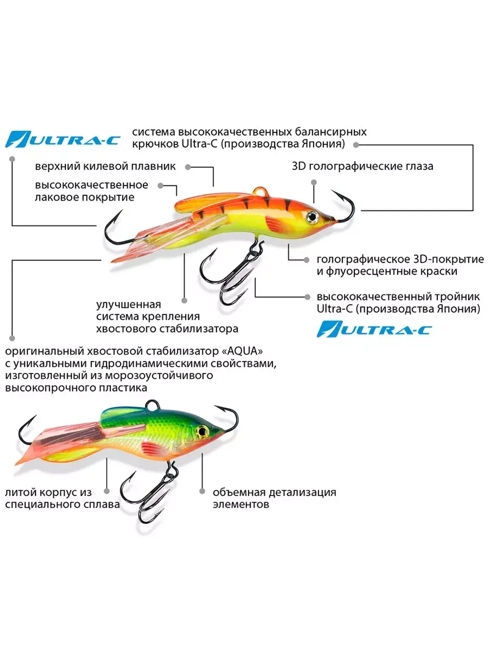 Балансир рыболовный ТОЛСТЯК-5 57mm 1 штука 18 г.