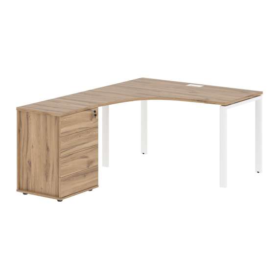 Стол эргономичный с тумбой EUCET 1318(L)  1360х1880х750 EDIS