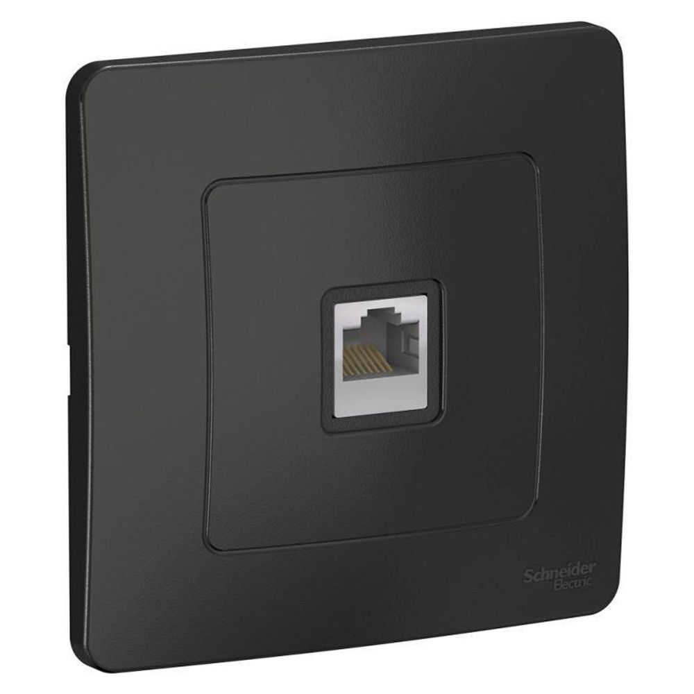 Розетка компьютерная 1-м СП Blanca RJ45 кат.5E антрацит SE BLNIS045006