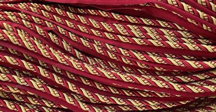 Кант декоративный 12.0 бордово-золотой