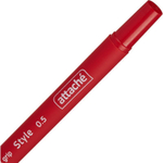 Ручка шариковая Attache "Style" красная, 0,5мм, прорезиненный корпус