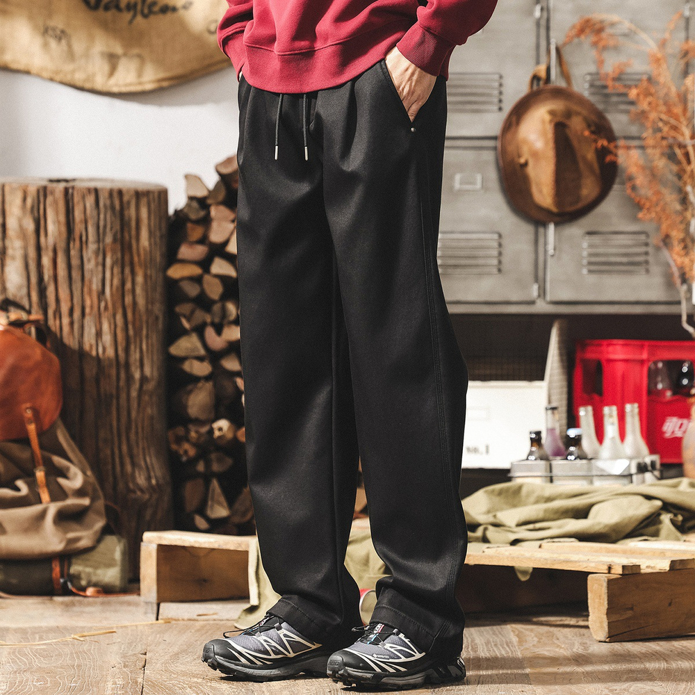 Брюки из лиоцелла Tencel для мужчин, свободные прямые длинные брюки для мужчин