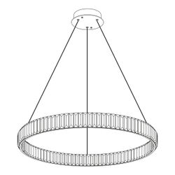 Citilux Чезаре CL338181 LED Люстра хрустальная с пультом Хром