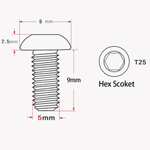 Болты винты для крепления тормозного диска (6 штук)