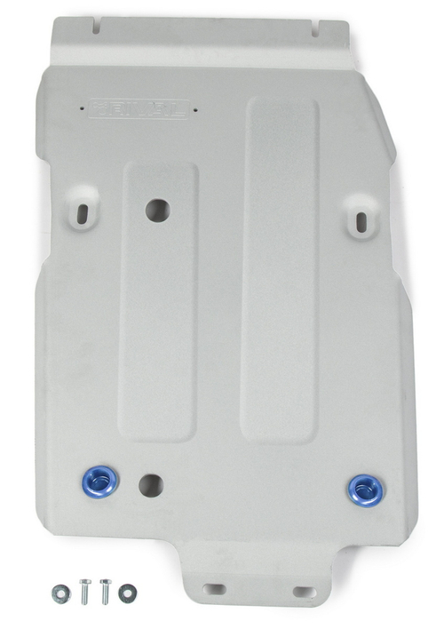 Защита КПП и РК Rival для Jeep Wrangler JL (V - 2.0T; 2.2D; 3.6) 4WD 2017-н.в., штампованная, алюминий 6 мм, с крепежом, 2333.2745.1.6