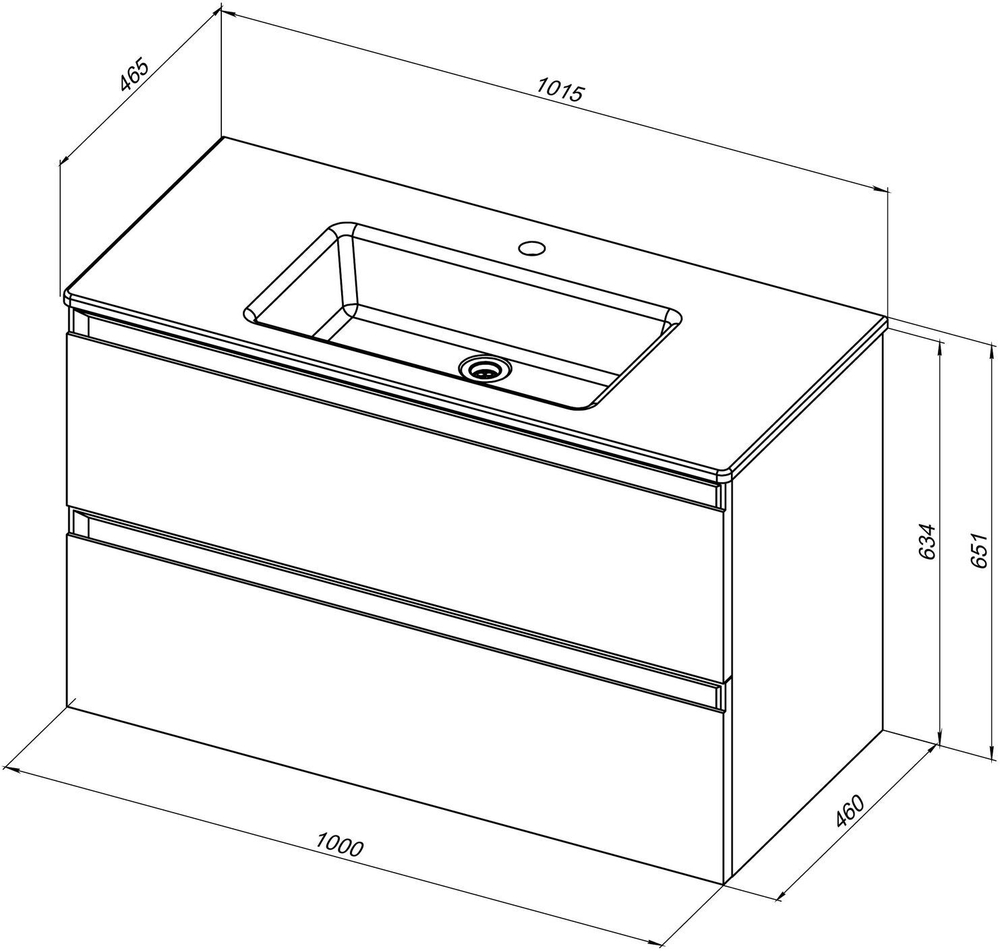 Тумба с раковиной Allen Brau Eclipse 2.0 100 см 1.E1003.WM 2.0 матовый белый
