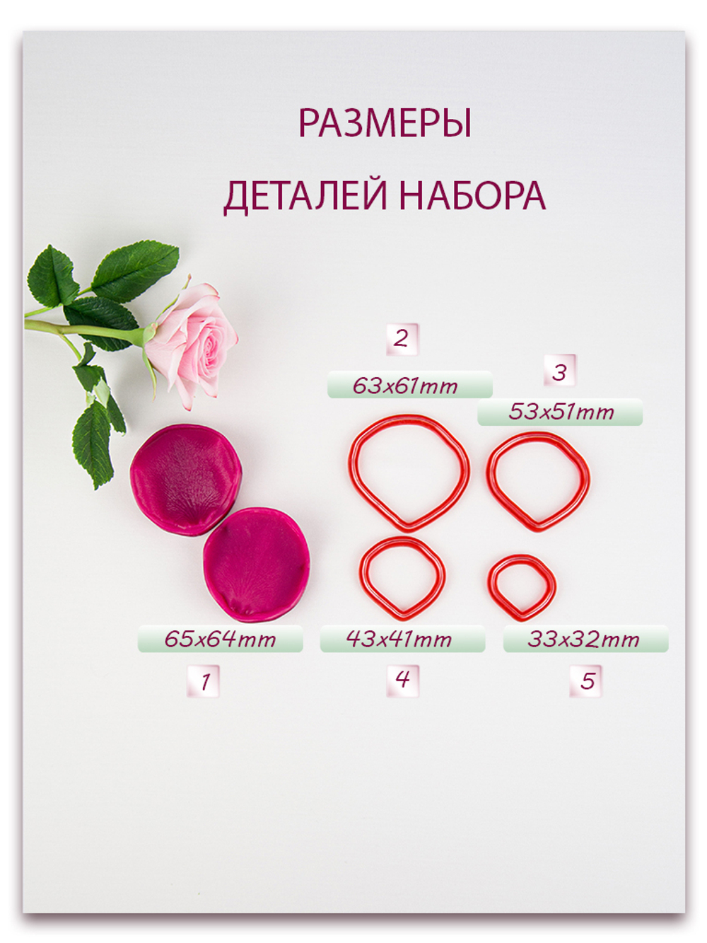 Лепесток розы Фрутетто. Набор 2