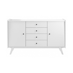 Тумба «Винтаж» 2 двери 4 ящика белый лак