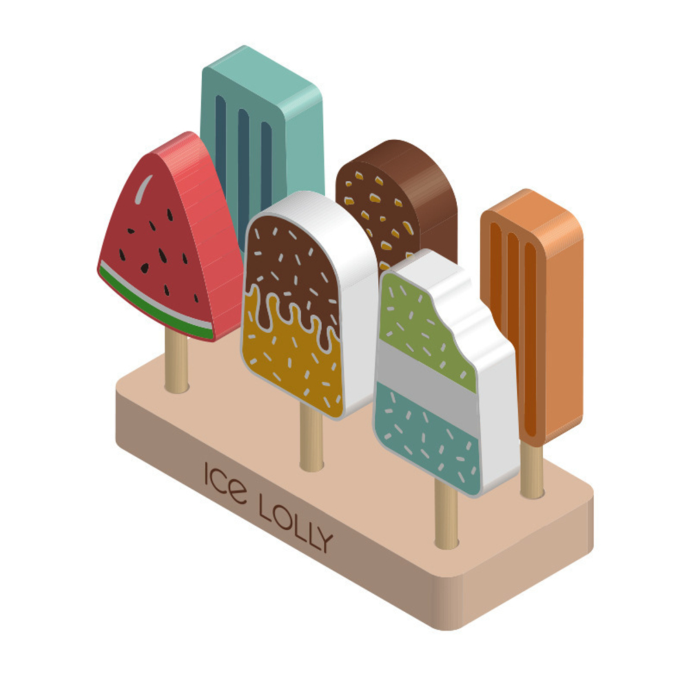 Игровой набор из дерева "Эскимо" Ice Lolly