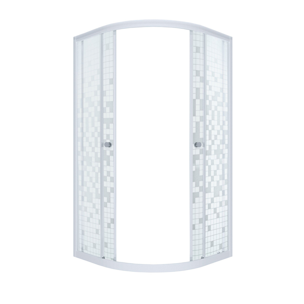 Душевое ограждение DIONRIA (90х90) стекло с рисунком мозаика, без поддона