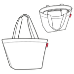 Сумка shopper m leaves blue