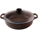 Жаровня а/пр литая 28см стекл/кр Доломит ТМ Традиция ТД9283