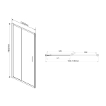 Душевая дверь Garda VDS-1G130CL, 1300, хром, стекло прозрачное, , шт