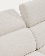 Диван Aurum 3-местный цвета экрю с откидным подголовником 234  см