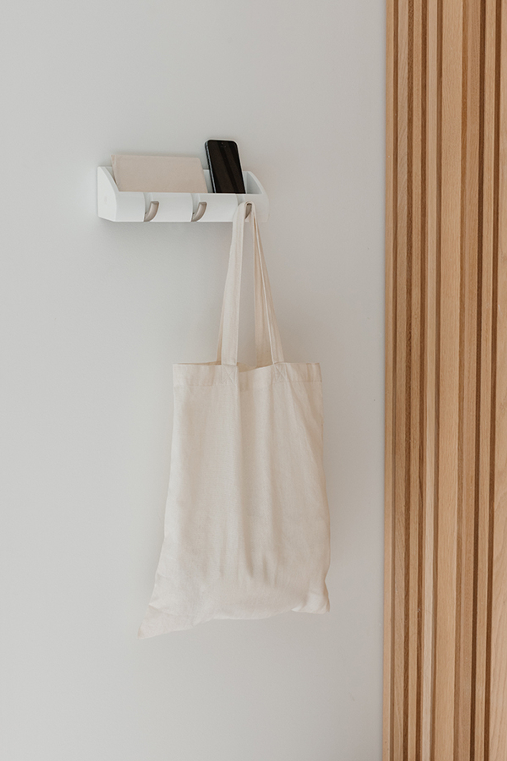 Вешалка-органайзер cubby mini, 27 см, белая, 3 крючка