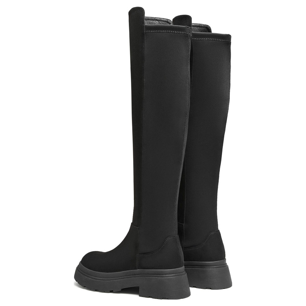 Teenmix Slim Boots, Pre Fall Soft Boots Knee high Boots 4.5cm Women"s Black