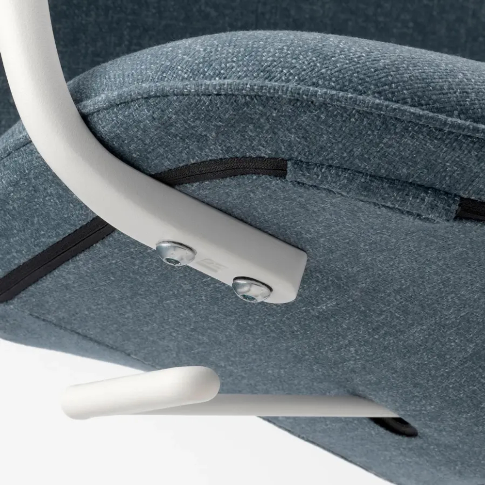 Офисный стул - IKEA LÅNGFJÄLL/LANGFJALL, 68x68x92см, синий, ЛОНГФЬЕЛЛЬ ИКЕА