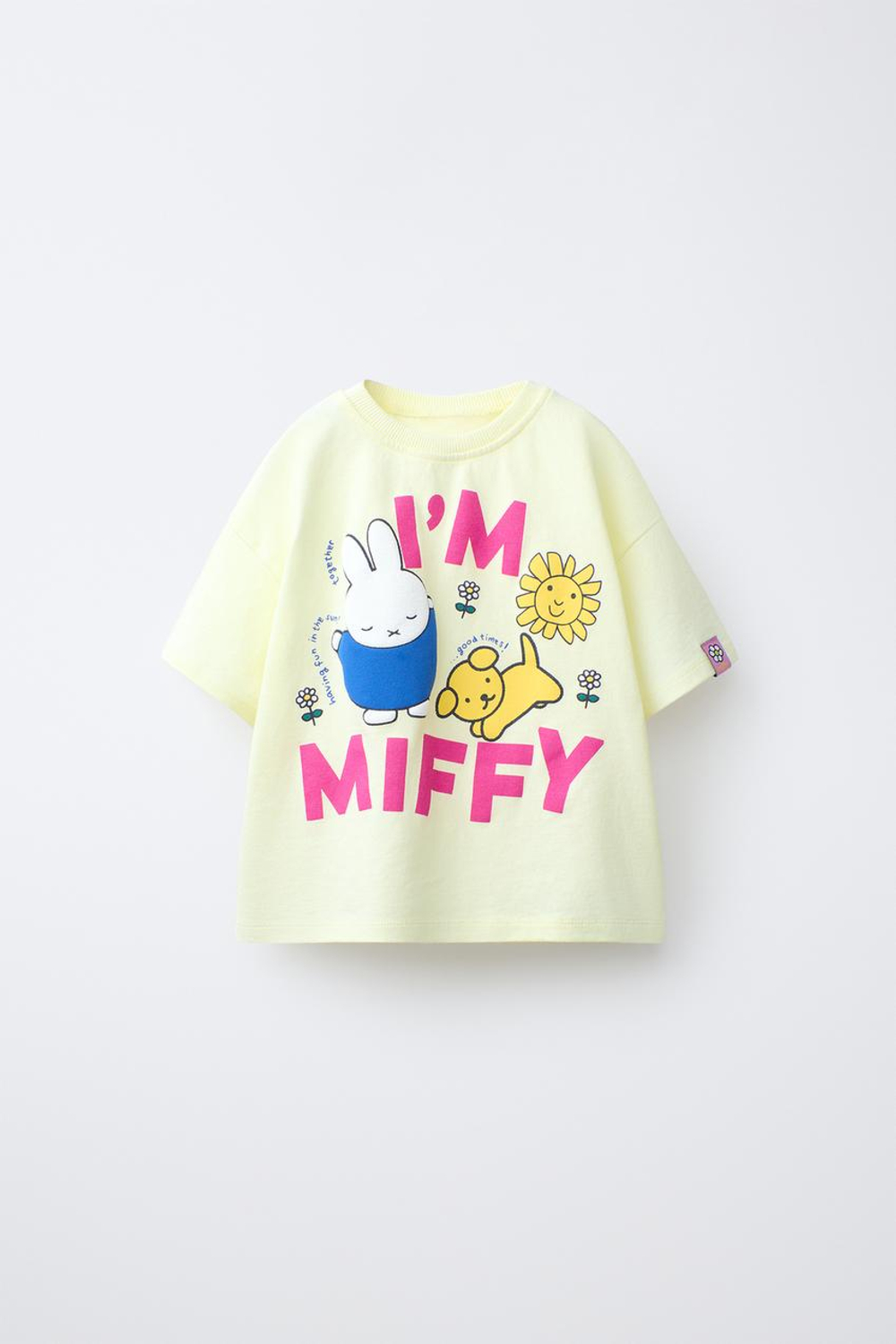 ZARA ФУТБОЛКА С ПРИНТОМ MIFFY™ MERCIS BV ©, ЛАЙМОВЫЙ