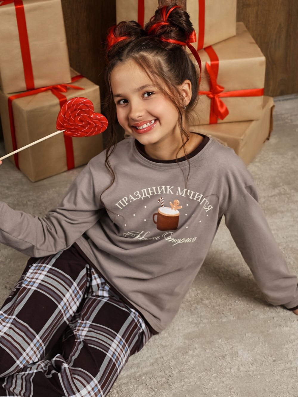 Костюм для девочки Твикс-1 Виотекс СЕРЫЙ