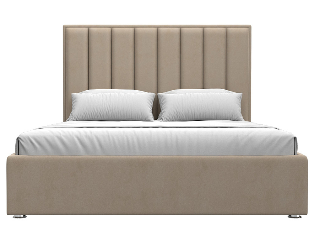 Кровать интерьерная Афродита 160, Бежевый, Велюр, 113043