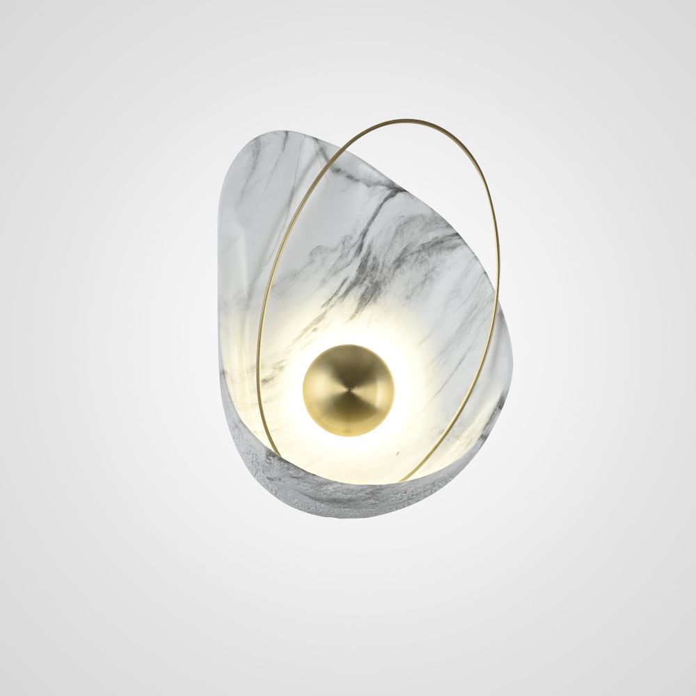 Настенный Светильник Clam Белый Мрамор By Imperiumloft