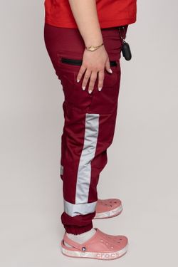 Брюки-джоггеры демисезонные женские Скорая помощь MedicLine цв. БОРДОВЫЙ