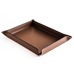 Лоток A4 фигурный из двухслойной кожи Cuoietto с металлической вставкой (TBCMetA4fig) 5