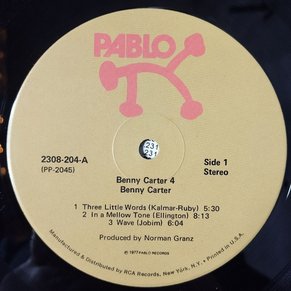 Винтажная виниловая пластинка LP Benny Carter 4 Montreux 77 (USA 1977)