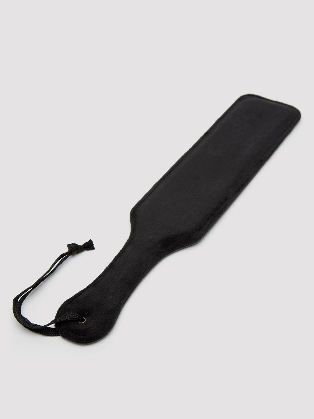 Черная шлепалка Bound to You Faux Leather Spanking Paddle - 38,1 см. (Цвет: черный)