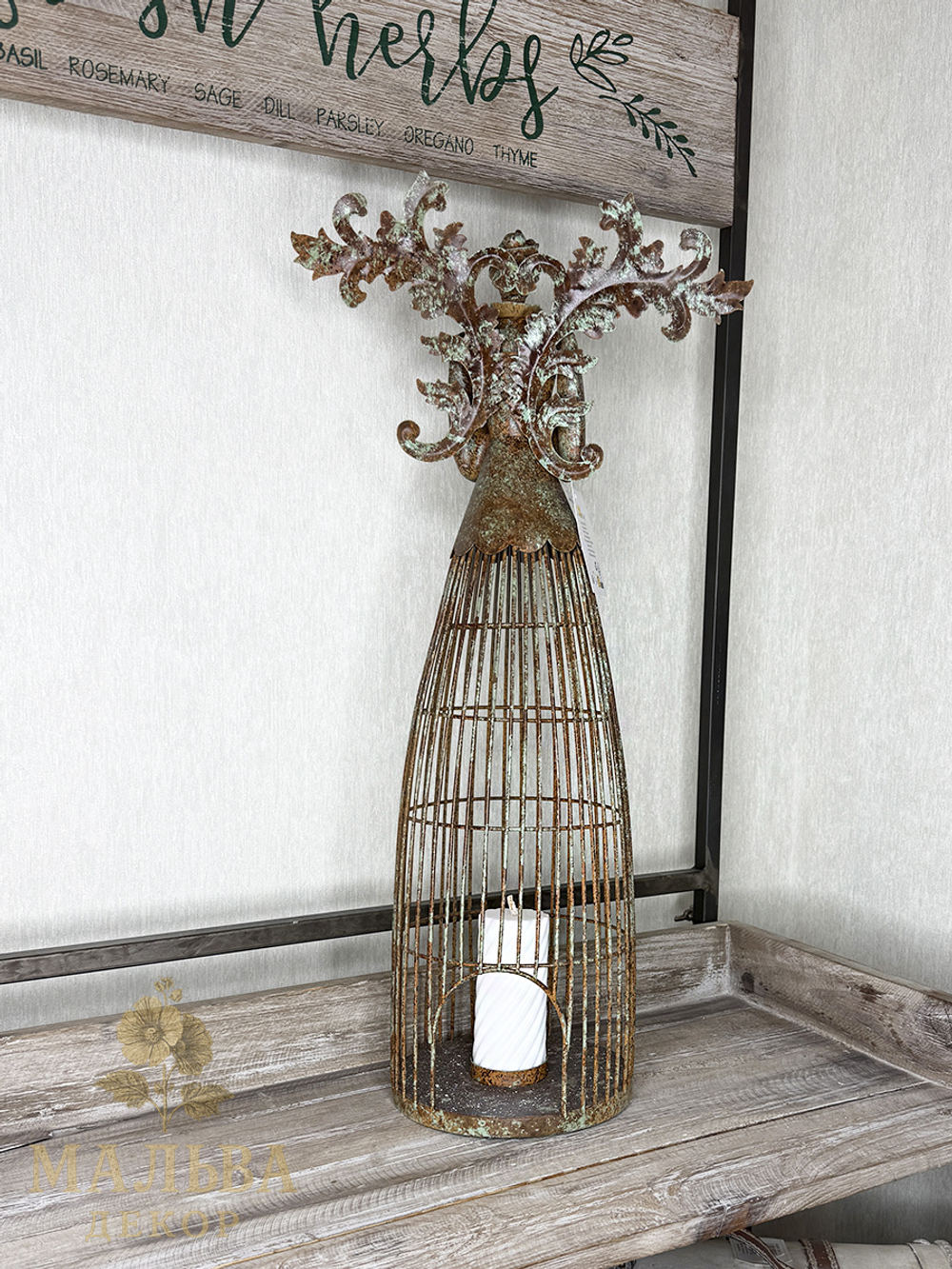 Декоративный подсвечник "Античный Ангел" 29x17x58 см