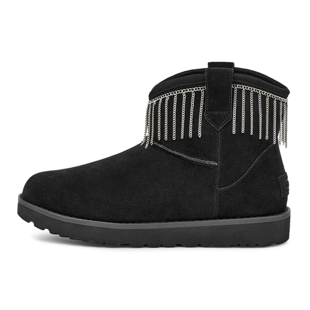 Сапоги UGG CLASSIC MINI Fringe, 1127454-BLK
