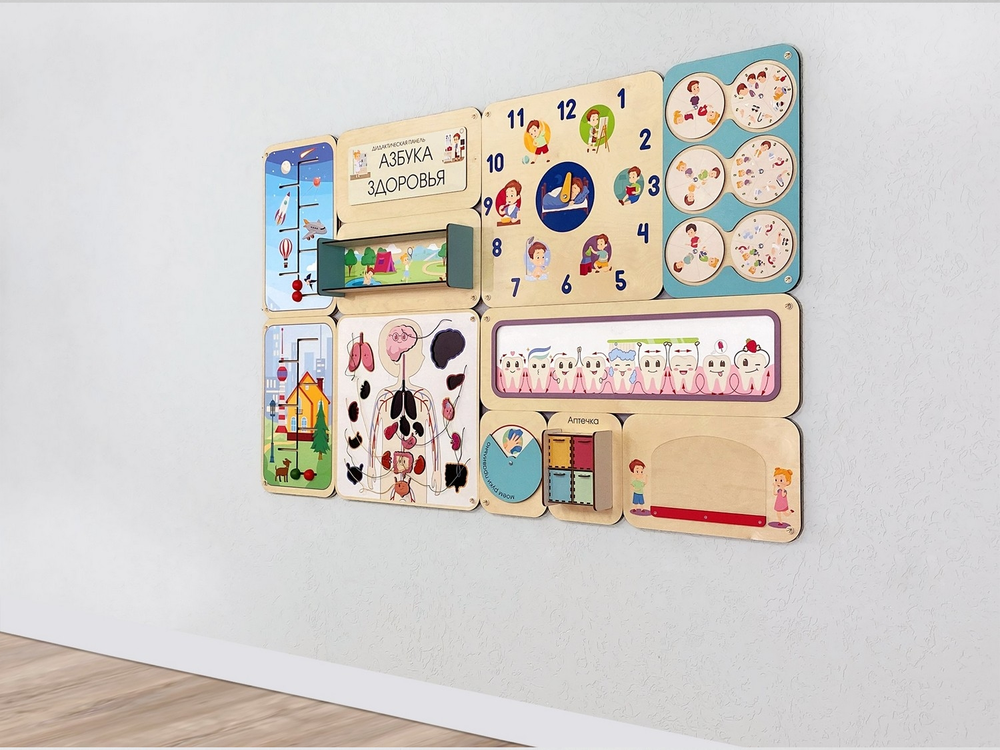 Дидактическая настенная панель Азбука здоровья