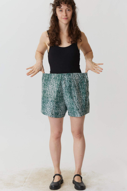 Семейные трусы зеленые с принтом "змеи"