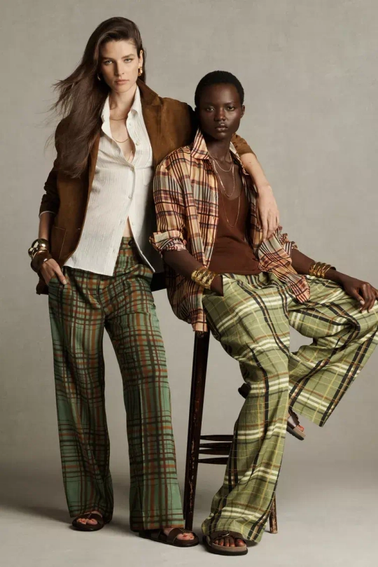 ZARA УКОРОЧЕННЫЕ КЛЕШЕНЫЕ БРЮКИ В КЛЕТКУ — ZW COLLECTION, ЗЕЛЕНЫЙ