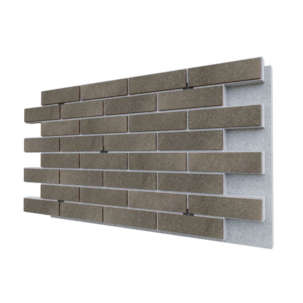 Негорючая термопанель ППС PRO Paradyz Mattone Sabbia Grafit Elewacja 0,60 м², 1020x600 мм