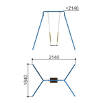 Детские качели одинарные Romana 108.19.00 (цепная подвеска)