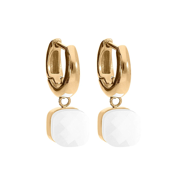 Серьги Qudo FIRENZE (G) White 107001/20-5420
