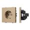 Механизм электрической розетки SCT-NOBE-MEU1-SFPL-GD (230V, 16A) Arlight 054278