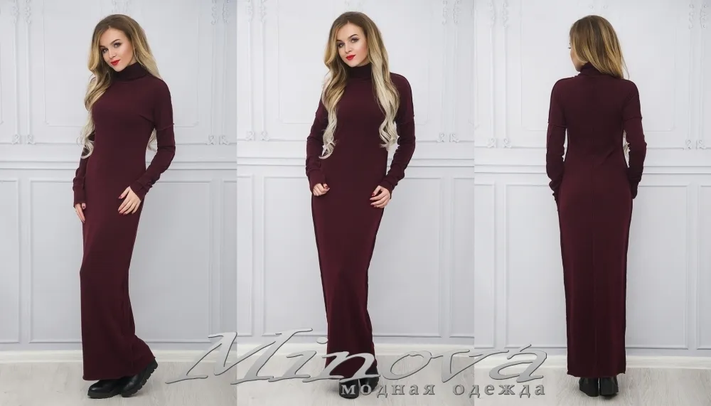 Платье 1016 (марсала) Minova