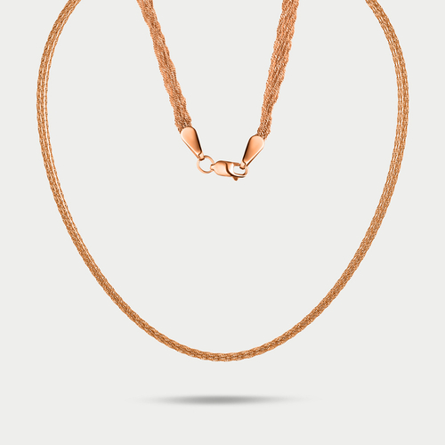 Колье женское из розового золота 585 пробы без вставок (арт. НХ 12-1778 0.15)